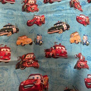 Cars Movie Cotton Fabric 4 1/2 yards perfect New